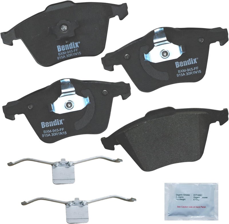 Bendix Priority1 CFM915A Semi-Metallic Front Brake Pads for Chevrolet Vectra 2006,Vectra 2008,Mazda 3 2013-2007,Volvo C70 2013-2006,S40 2012-2004,V40 2019-2018,V40 Cross Country 2018,V50 2011-2005 - Image 1